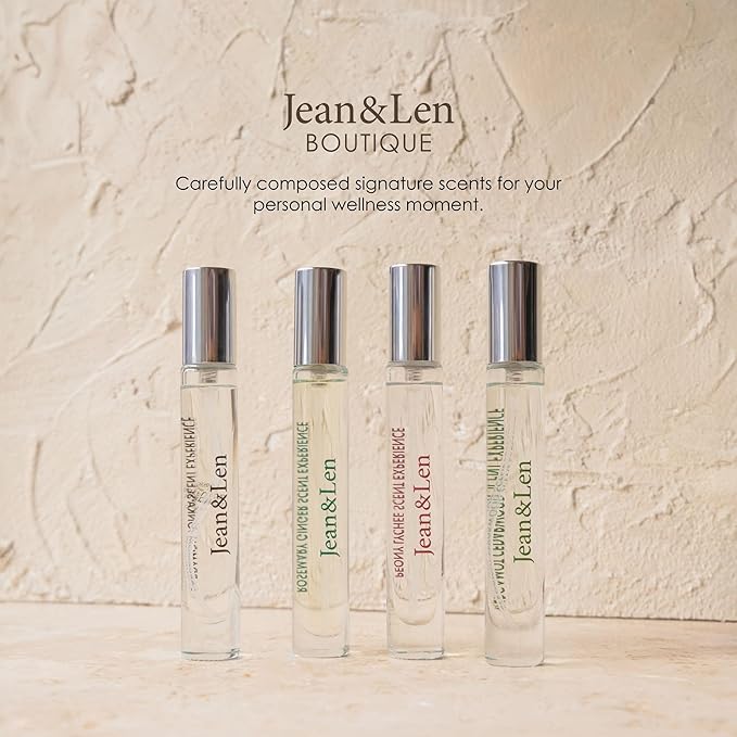 Jean & Len Scent Experience Cardamom & Tonka, Eau de Toilette with cardamom & tonka fragrance, practical mini perfume, ideal for on the go, minimalistic glass bottle, 0.34 Fl. Oz.