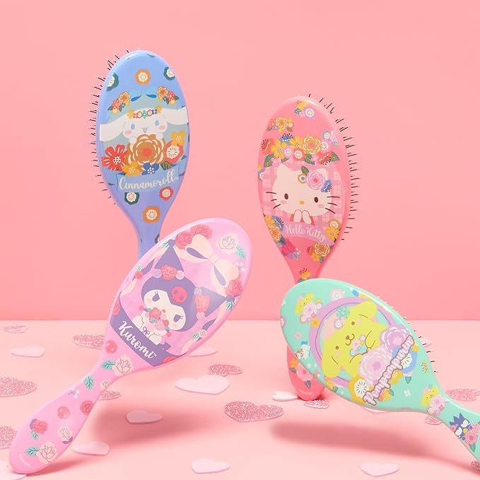 Wet Brush Hello Kitty and Friends Original Detangler Hair Brush, Cinnamaroll, Ultra-Soft IntelliFlex Bristles, Easy Detangling For All Hair Types (Wet Dry & Damaged), Women & Men (Pack of 2)
