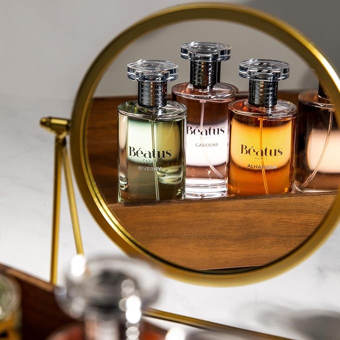 Beatus Paris Gardens - Luxury Perfume for Women - Eau de Parfum - Long-Lasting Fragrance with Notes of Spicy Rose, Jasmine, Sandalwood & Patchouli Scent - All Day Wear - Travel Size EDP Spray - 3.4 oz