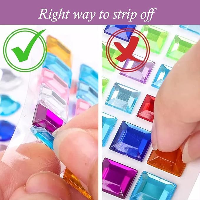 10 Sheets Face Gems Jewels for Makeup Heart Rhinestones Stickers Self Adhesive Assorted Shapes Rhinestones for Christmas Crafts, Eye Body Gems Nail Art Festival Party Rave Accessories for Women