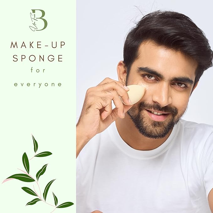 Green Tea Beauty Sponge - Plant-Based, Eco-Friendly, Cruelty-Free, Dye-Free & Latex-Free Blender, Biodegradable & Vegan Makeup Sponge, Makeup Blender, Perfect for Liquid & Powder (3 count)