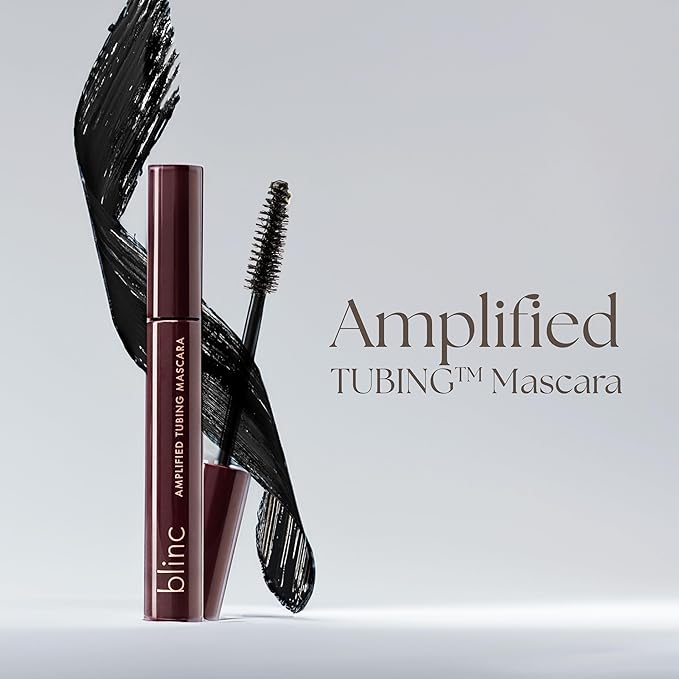 Blinc Amplified Tubing Mascara – Soft-Glam Volume & Definition, Longwear, Smudge & Flake Proof, Natural Bamboo Blend, Sensitive Eyes Safe, Washable