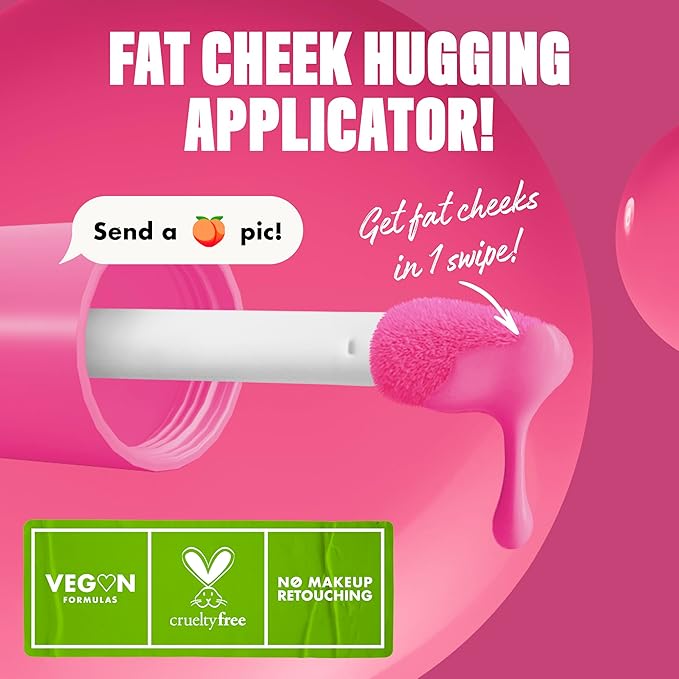 NYX PROFESSIONAL MAKEUP Fat Cheeks Liquid Blush, Buildable, Dewy Blush with Long-Lasting 12HR Wear - Plum Pop (Soft Mauve)