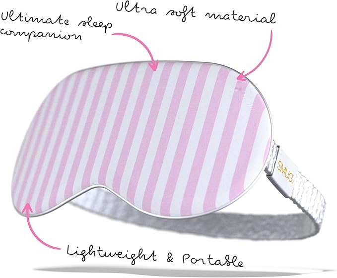 SMUG Satin Sleep Mask & Eye Mask | Deep Dream Sleep Masks for Women & Men | Soft Sleeping Eye Mask to Nourish Skin, & Reduce Dark Circles | Eye Sleep Mask to Block Out Light | Candy Shop