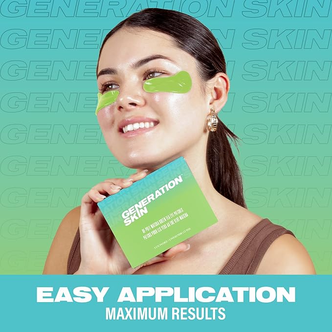 Eye Mask, Eye Masks for Dark Circles and Puffiness, Under Eye Mask with Hyaluronic Acid and Matcha Green Tea, Vegan and Cruelty-Free Under Eye Patches, Green Tea Eye Masks, 5-Pack