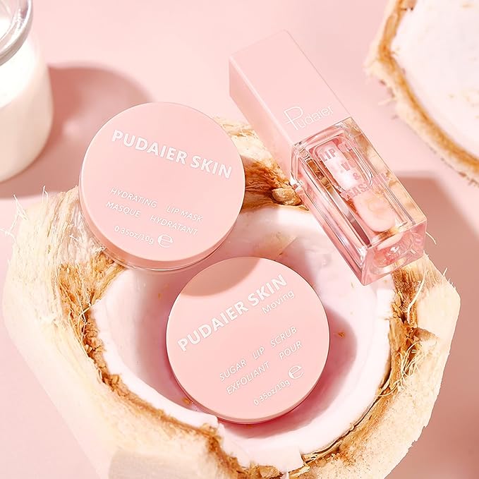 3Pcs Lip Care Set, Exfoliator Lip Lips
