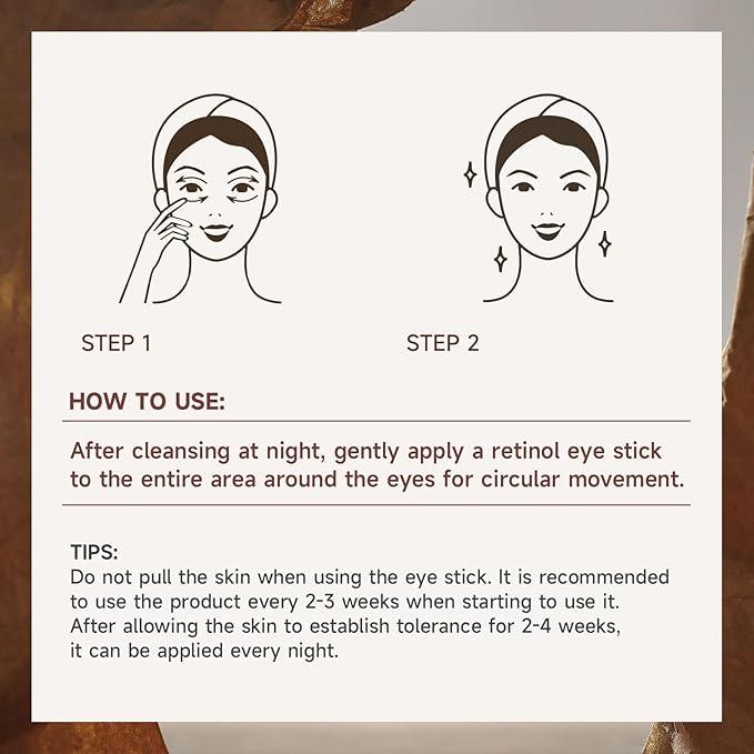 Retinol Eye Stick Retinol Eye Cream for Dark Circles and Puffiness Under Eye Cream Anti Aging Hydrates Moisturises Reduces Fine Lines Rejuvenates Skin