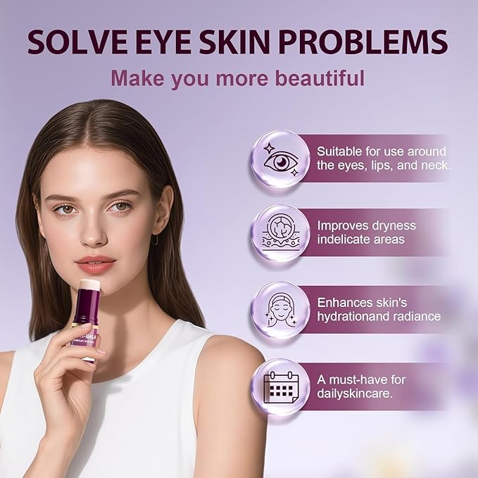 Cemenrete Calcium Multi-Effect Volume Cream Wrinkle Core Stick South Korean Collagen Moisturizing Stick for Anti-Aging Moisturizing and Firming Eyes Neck and Face(2pcs)