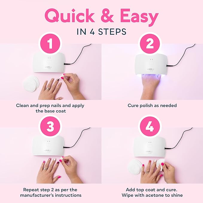 SUNUV UV LED Nail Lamp, Nail Dryer for Gel Polish UV Light for Gel Nails with Sensor 2 Timer SUN9C Blue Gift for Women Girl