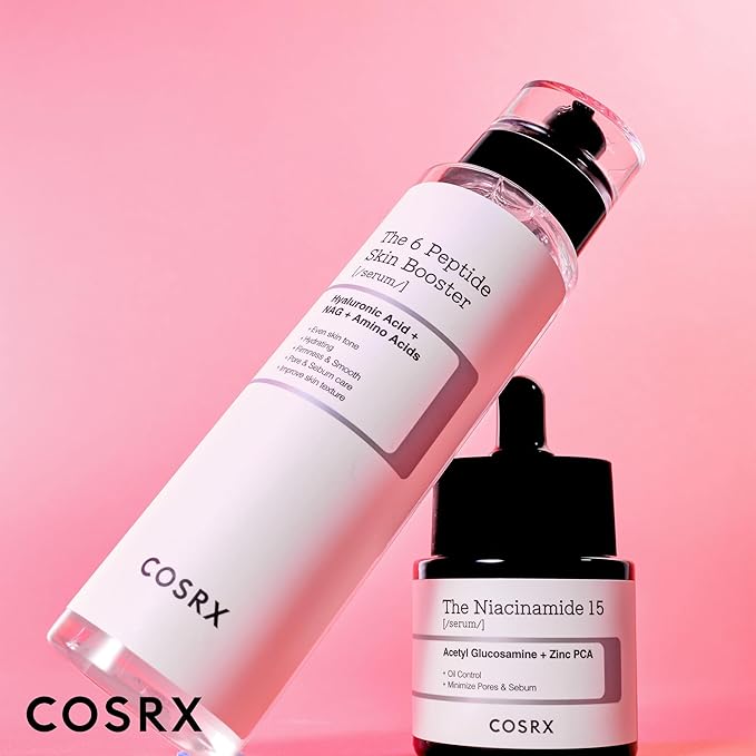 COSRX Niacinamide 15% Peptide Booster Set - Amazon Exclusive - Korean Skin Care Set, Gift Sets, Niacinamide Serum, Face Serum, Stocking Stuffers, Gifts For Women