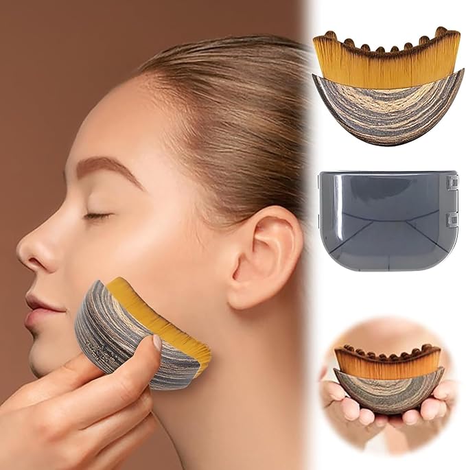 Lymphatic Contour Face Brush,Contour Face Brush for Lymphatic Drainage,Dry Lymphatic Drainage Massager,Ergonomically Designed to Fit The Skin Precisely