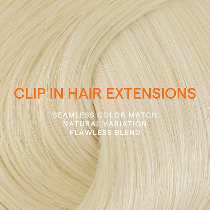 Full Shine Human Hair Extensions Clip ins Platinum Blonde Short Hair Extensions Real Human Hair Clip ins for A Bob Haircut for Diy 12 Inch 7 Pcs 95 G