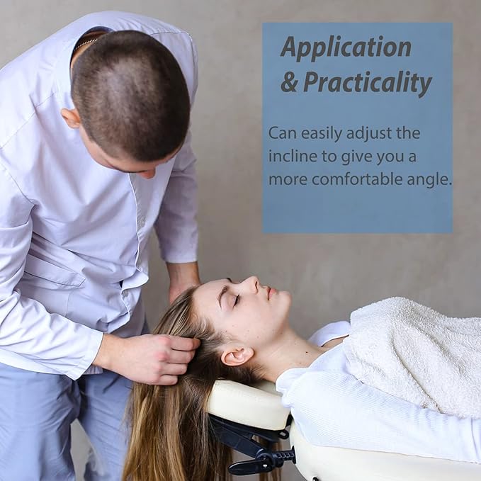 Noverlife Face Cradle for Massage Table, Adjustable Massage Headrest Platform Aluminum Face Holder, Durable Massage Bed Face Cradle Replacement for Beauty Spa Therapy Tattoo