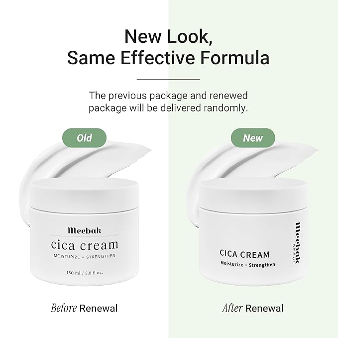 Meebak Cica Cream | Daily Repair Moisturizer with Niacinamide, Ceramide, & Retinol | Deep Hydration & Soothing | Locks in Moisture | Suitable for Sensitive Skin