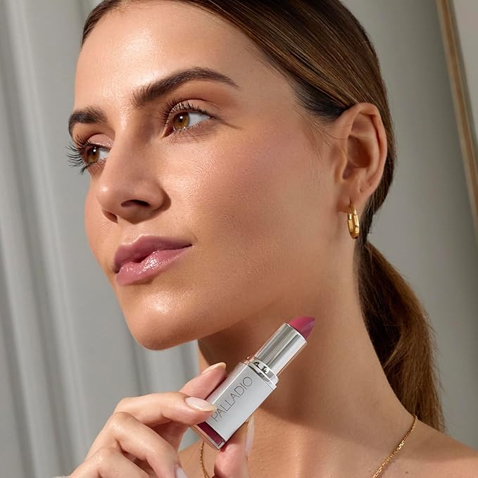 Palladio Herbal Lipstick, Rich Pigmented and Creamy, Infused with Aloe Vera, Chamomile & Ginseng, Prevents Lips from Drying, Combats Fine Lines, Long Lasting Lipstick, Golden Orange