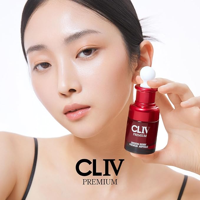 CLIV Ginseng Berry Premium Ampoule, Nourishing Facial Ampoule for Dry and Tired Skin, Healthy and Dewy Skin, Authentic Korean Skincare (Special Kit)