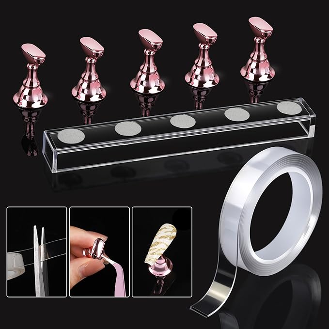 Teenitor Square Nail Tips with Nail Charms Nail Art Brushes, 240pcs XXL Fake Nails with Nail Stand for Extensions, Clear Acrylic Nail Tips Gel Nails Long Full Coverage