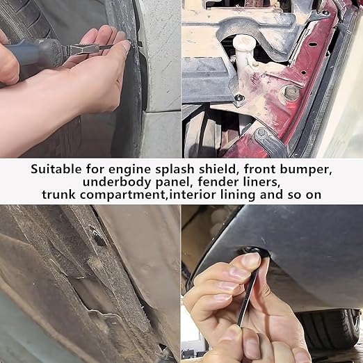 150Pcs Nylon Universal Cable Tie Buckle Ziplock Pro, Automotive Zipper Clips lock, Car Strap Style Zip Ties, Plastic Push Rivet Auto Body Parts Trim, Bumper Retainer Fender Liner Door Panel Fastener