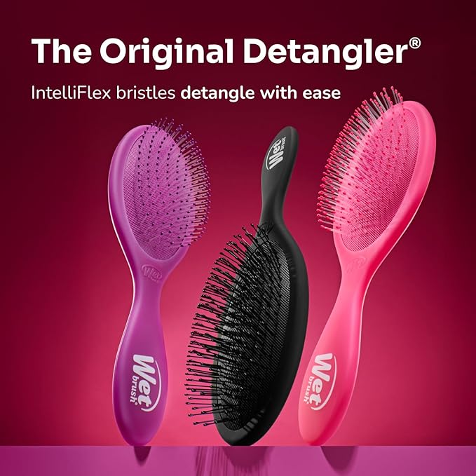 Wet Brush Original Detangler Hair Brush, Tan Leopard (Safari), Ultra-Soft IntelliFlex Bristles, Detangling Bristles Glide Through Tangles (Wet Dry & Damaged Hair), Women & Men (2 Pack)