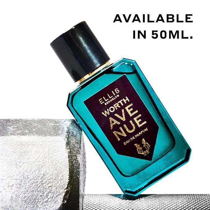 Ellis Brooklyn WORTH AVENUE Eau de Parfum for Men 1.7oz / 50ml - Lavender Suede, Cardamom, Angelica Seed & Ambrox Super – Fresh, Powerful, Sophisticated Scent