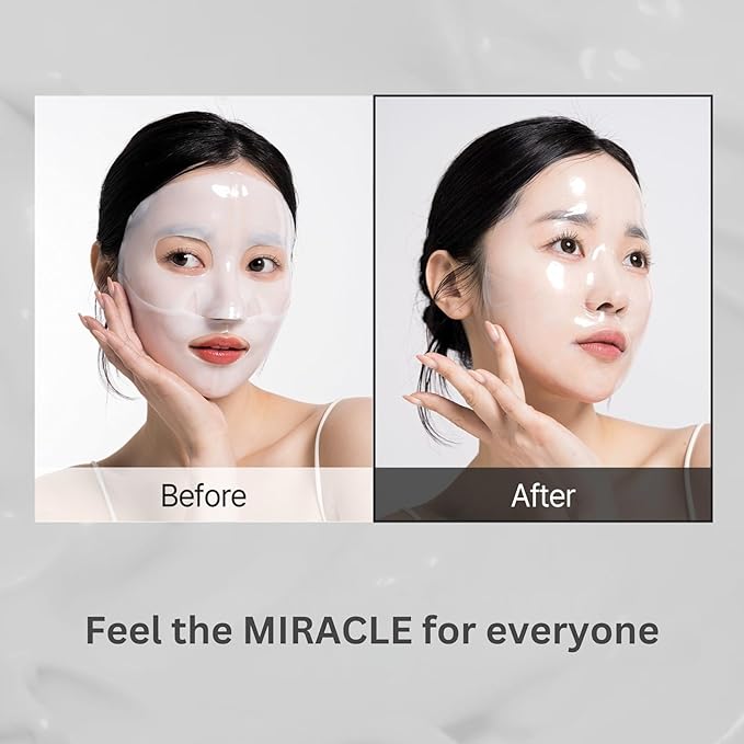 Collagen Hydrogel AntiWrinkle Deep Face Mask 10 EA Ultimate Hydration, Improves Skin Texture, Affordable Luxury, Glowing Skin, Reduces Fine Lines & Wrinkles, Made in Korea OHMYPURE (10, Deep Collagen)