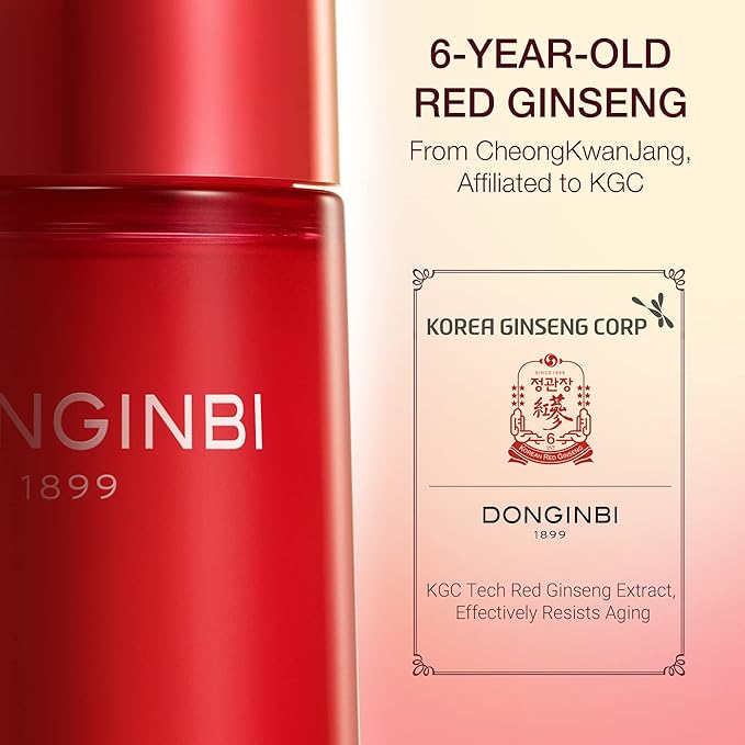 Donginbi 1899 Single Essence Special Set - New Years Gifts for Women, Korean Red Ginseng Face Essence for Radiance and Repair, Korean Skin Care