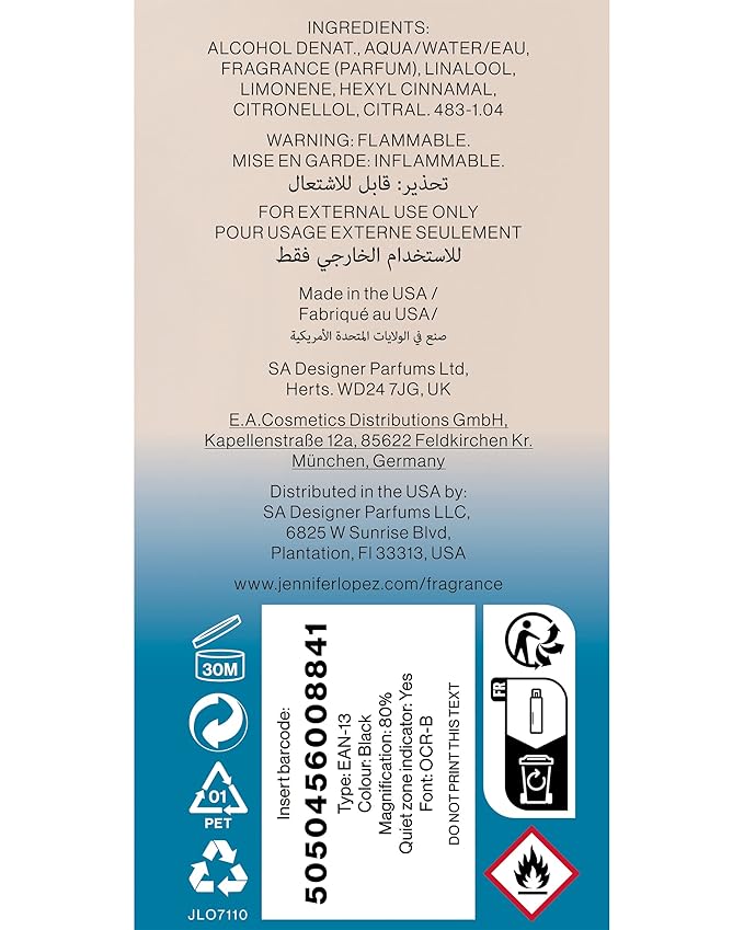 Jennifer Lopez Live Luxe Body Mist, 240ml (8fl oz) Duo Pack (2 Pack)