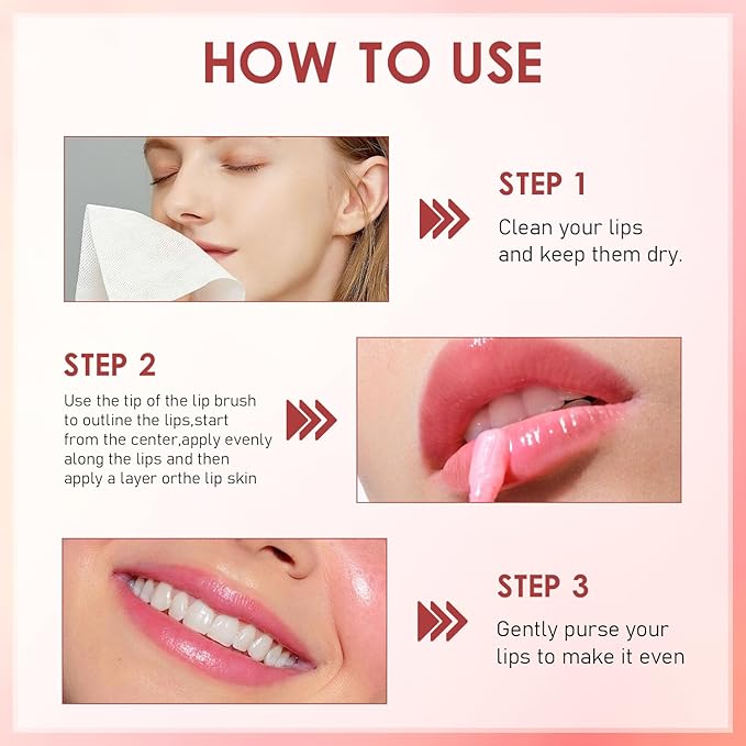 Lips Staining Lip Oil, Lips Staining Long-Lasting Moisturizing Lip Oil,Glossy Lip Stain (GUAVA)