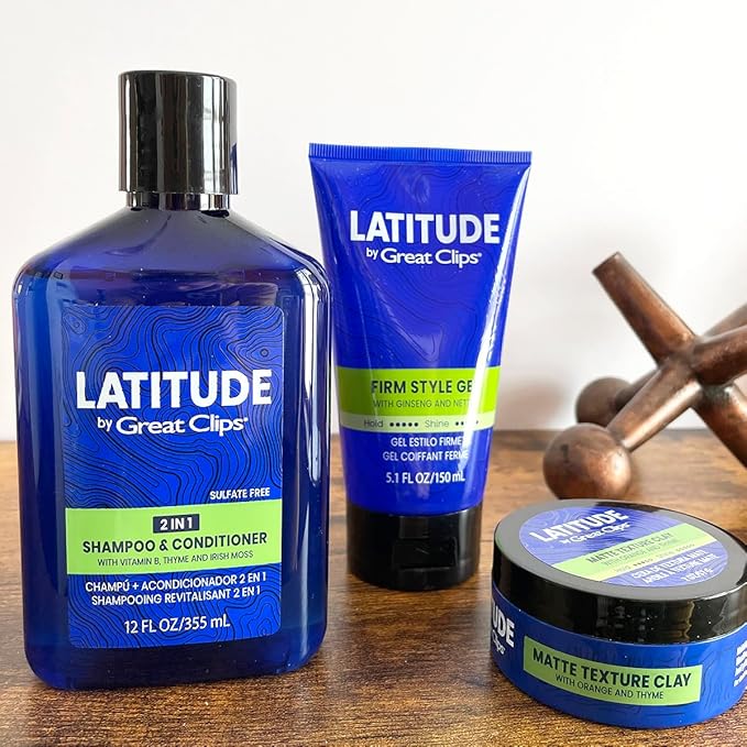 GREAT CLIPS LATITUDE Spray Gel | Hair Gel for Men | Medium Hold + Medium Shine | 8oz