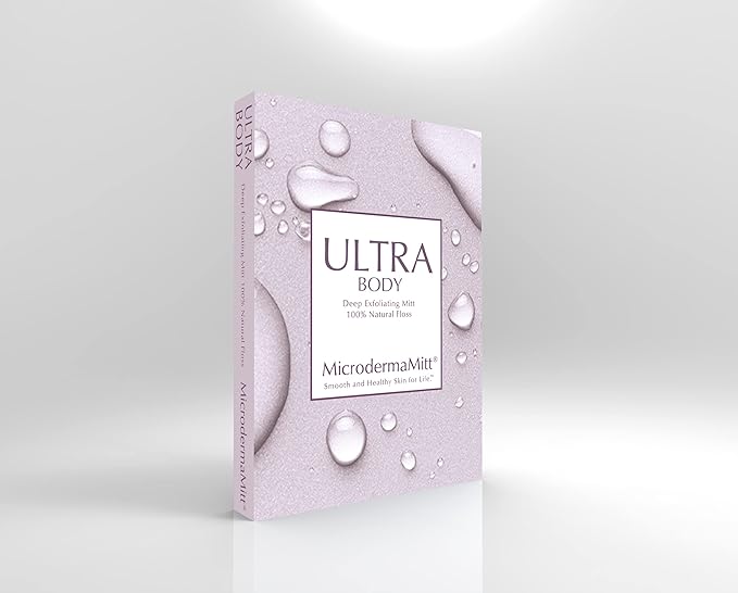 MicrodermaMitt ULTRA Exfoliating Mitt - The Ultimate Deep Exfoliating Body Scrubber Kese Glove – Keratosis Pilaris, Strawberry Skin Treatment, Reduce Ingrown Hair, Turkish Body Scrubber Exfoliator