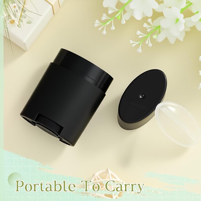 30 Pack 30ml/1oz Empty Deodorant Containers, Bottom Filling, Black Plastic Oval Refillable Deodorant Containers Twist up Oval Lip Balm Tube for DIY Deodorants Lipstick Crayon Lotion