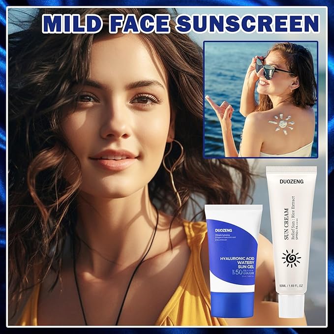 Sun Stick,Watery Sunscreen Stick for Face,Matte Long Lasting Non-Greasy SPF 50+Sunstick (2 Pcs)