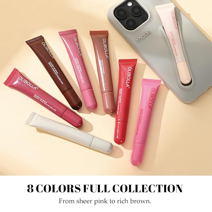 Tinted Lip Serum, Hydrating Tinted Lip Balm For A Glossy Finish & Soft, Contains vitamins, Non-sticky plumping lip glaze, Moisturizing Repair for Chapped Lips 0.42 fl.oz