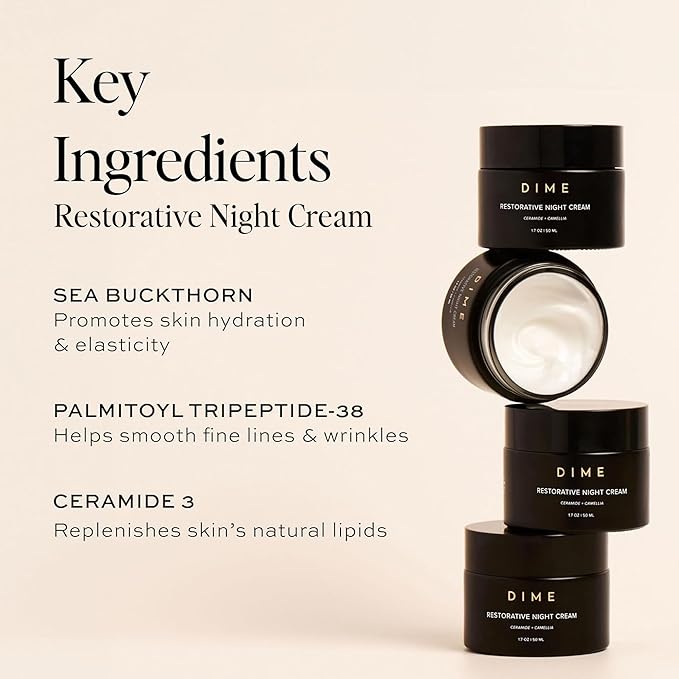 DIME Beauty Moisture Set - Includes Dewy Day Cream + Restorative Night Cream (50 ml Each)