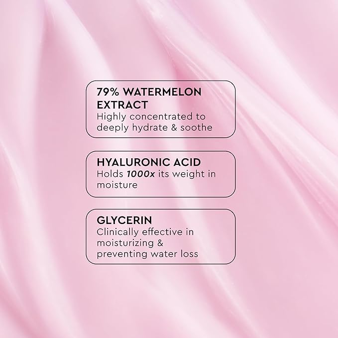 Glow Recipe Pink Juice Water Gel Face Moisturizer for Women, Men & Teens - Hydrating Hyaluronic Acid, Radiance Boosting, Non-Comedogenic, Oil-Free, Long-Lasting Korean Skin Care for Oily Skin (50ml)