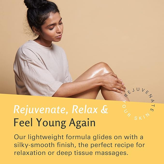 Ylang Ylang + Ginger Lymphatic Drainage Massage Oil – with Collagen & Stem Cells for Circulation, Detox & Cellulite Removal – Body Oil for Muscle Relief, Skin Firming & Relaxation – 8oz by M3 Naturals