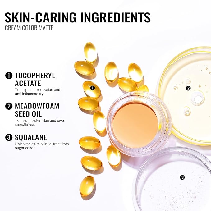 Oulac Matte Eyeshadow 3-in-1 Eyeshadow Eye Primer&Eyeliner Highly Pigmented Waterproof Smudge-proof Long Lasting Wear Smooth&Blendable Formula for Natural Look,Vegan & Cruelty-Free,CM05