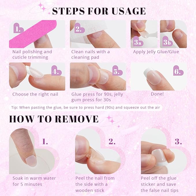 Pink Cat Eye Press on Nails Short, Jofay Fashion Soft Gel Fake Nails, Elegant Press on Nails, Reusable & Natural Acrylic False Nails, Stick on Nails for Women Girls Gift, Glue on Nails Kit 32 Pcs