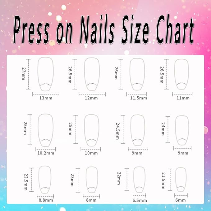 Medium Press On Nails Coffin Fake Nails Black French Tip False Nails Press Ons Nude Transparent Acrylic Glossy Glue On Artificial Stick On Nails for Women 24Pcs