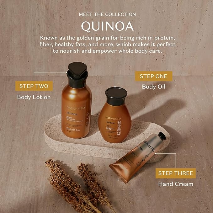 Nativa SPA by O Boticario Quinoa Hydrating Body Oil, Soft and Healthy Skin, 6.8 oz. (200 ml)