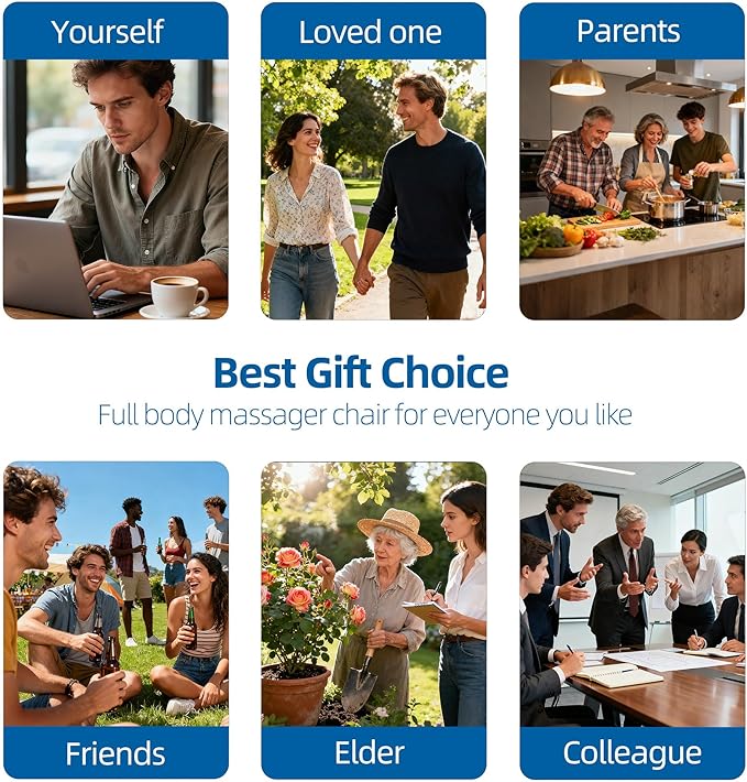 Massage Chair Full Body, Zero Gravity Massage Chair 2026 Recliner with 10 Fixed Rollers, 20 Auto Massage Modes, 8 Airbag, Waist and Back Heating, Bluetooth, Touch Screen Controller (Upgraded Black)