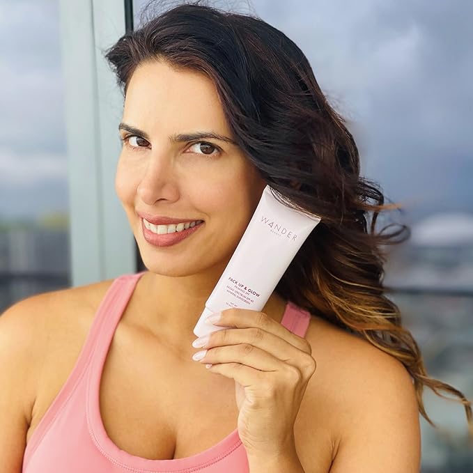 Wander Beauty Pack Up & Glow Primer with SPF 40 - 100% Mineral Sunscreen with Non-Nano Zinc Oxide + Titanium Dioxide - 4-in-1 Universal Tinted Sunscreen - Protect, Prevent, Perfect & Prime - 1.69 oz