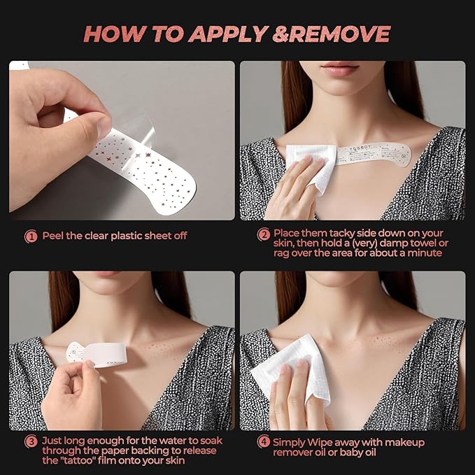 Glitter Speckles for Body,Makeup Patches, Sparkle Rose Gold Glitter Freckles for Hallowmas Christmas,10pcs