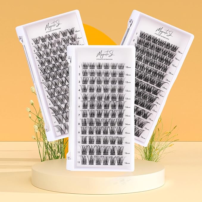 Cluster Lashes 72 Individual Lashes Clusters Eyelash Extensions False Eyelashes DIY Lash Extension Kit Reusable False Eyelashes Natural Look Mix 10-16mm C D-Curl-DM17