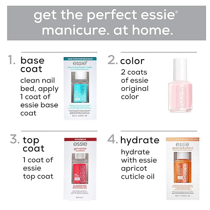 essie Salon-Quality Nail Polish, 8-Free Vegan, Sheer Light Pink, Sugar Daddy, 0.46 fl oz (Pack of 2)