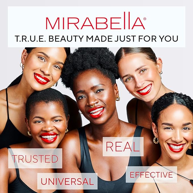 Mirabella 4-Piece Makeup Set for Women & Girls, Illuminizing Holiday Gift Set - Make-Up Set Includes Lip Gloss, Glow Drops, Powder Highlight & Blender Sponge - Talc-Free & Paraben Free Cosmetic Set