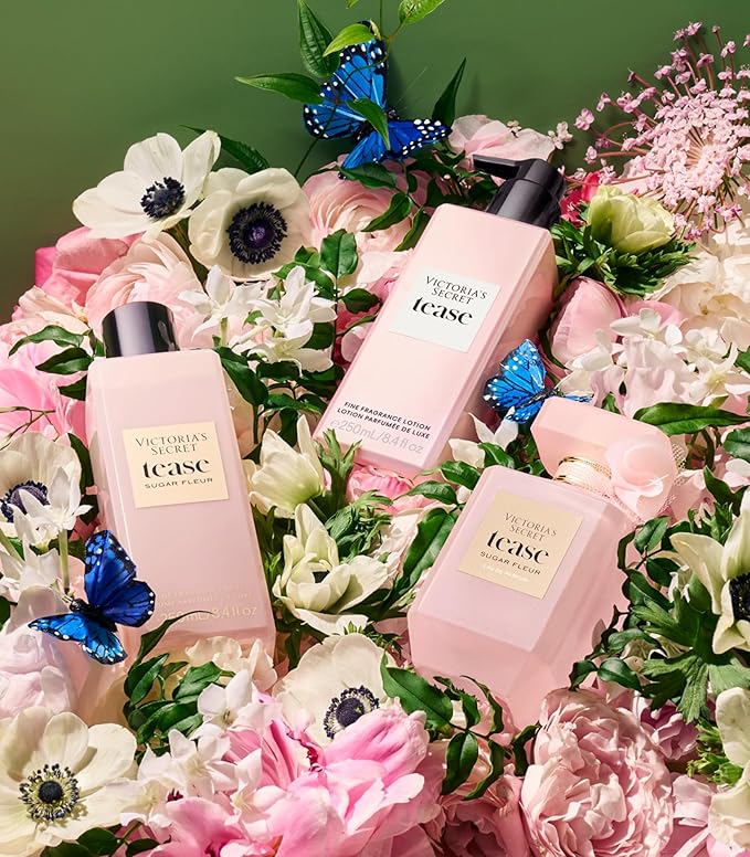 Victoria's Secret Tease Sugar Fleur Fragrance Mist, Notes of Fresh Apple, Floral Bud and Pink Caramel, Body Spray for Women (8.4 oz)