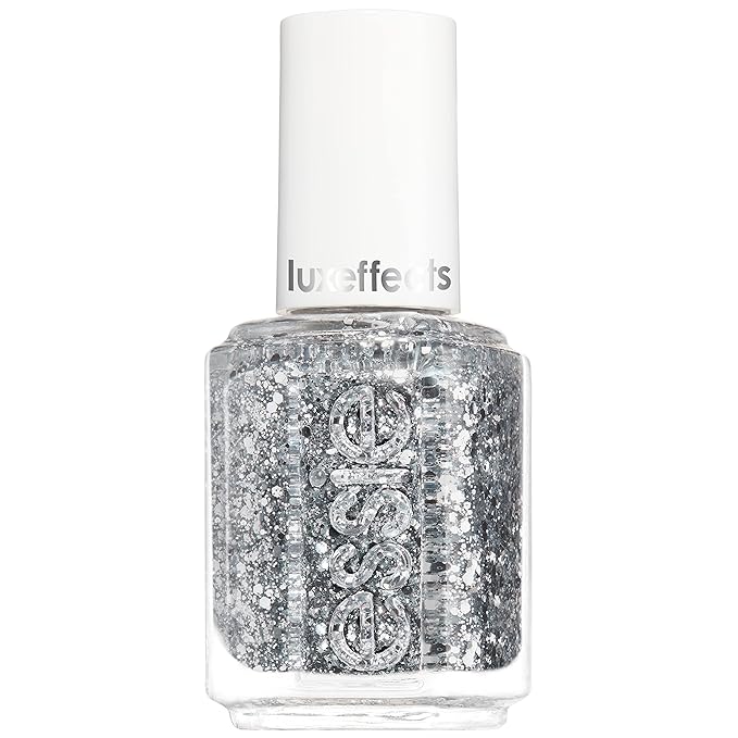 essie Salon-Quality Nail Polish, Vegan, Silver Glitter, Set In Stones, 0.46 fl oz