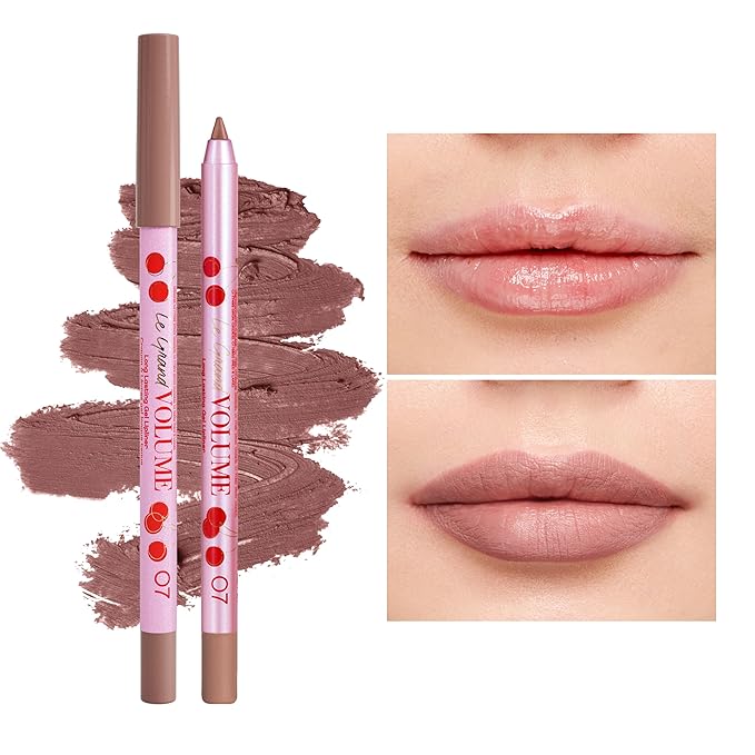 Vivienne Sabó Gel Lipliner Le Grand Volume – Long-Lasting Smudge-Proof Lip Liner & All-Over Lip Color, Creamy Precision Formula, Hydrating & Comfortable Wear, 07 Rosewood