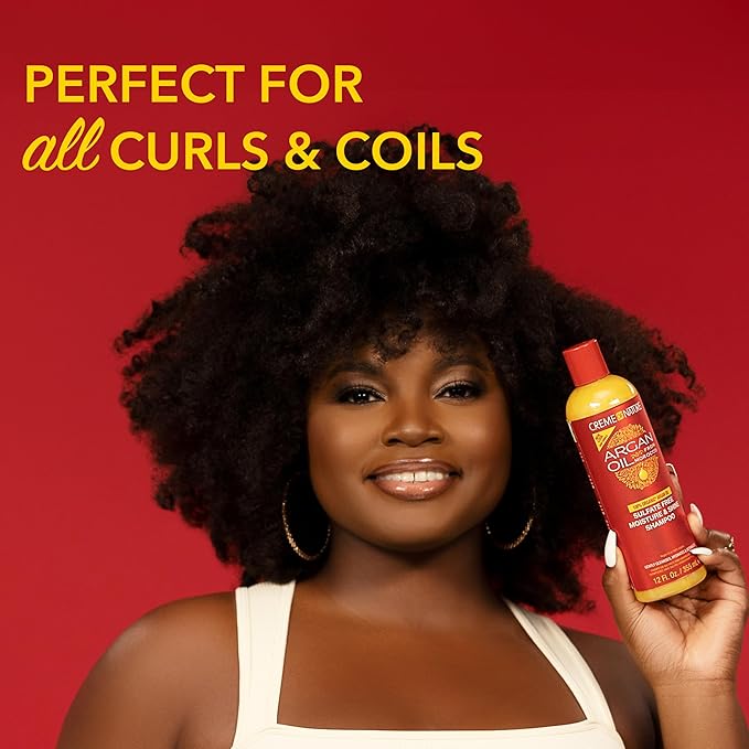 Creme of Nature Argan Oil Shampoo, Moisture & Shine Shampoo, Sulfate Free Hair Care Formula, Nourishes, Hydrates, Detangles, 12 fl. oz.